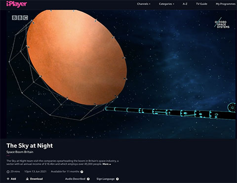 video still of a 3d animation of a space equipment