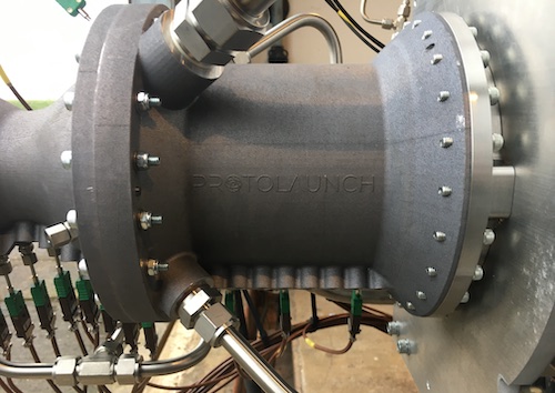 Video still showing a rocket propulsion system