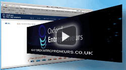 web page with a video coming out of a computer screen